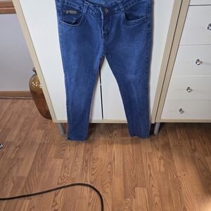 Armani Exchange, Women's Deep Blue Strait-leg Jeans Size 31